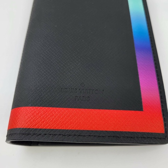 New Authentic Louis Vuitton Brazza Wallet Taiga Rainbow - Picture 6 of 12